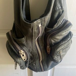 Alexander Wang Black Washed Distressed Leather Donna bag. Good condition!